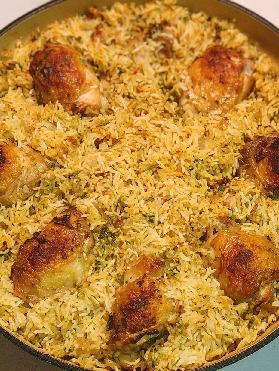 Muslos de pollo y arroz