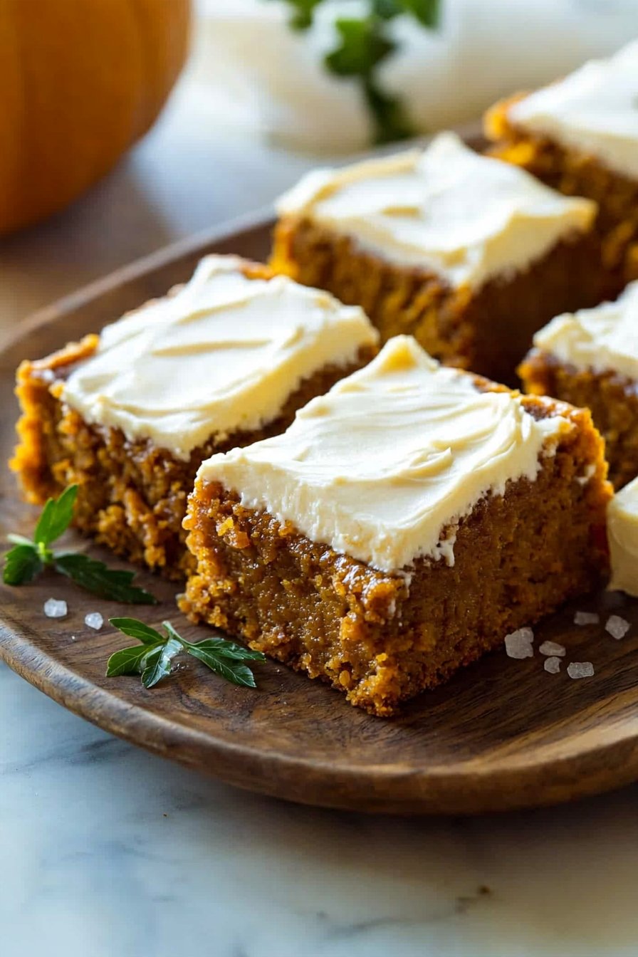 Pumpkin Bars with Cream Cheese Frosting