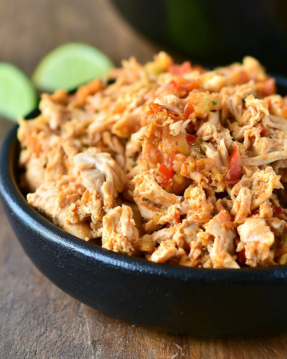 Crock Pot Shredded Salsa Chicken