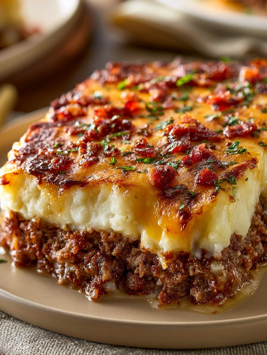 Receta de Pastel de Carne con Puré de Papas y Queso