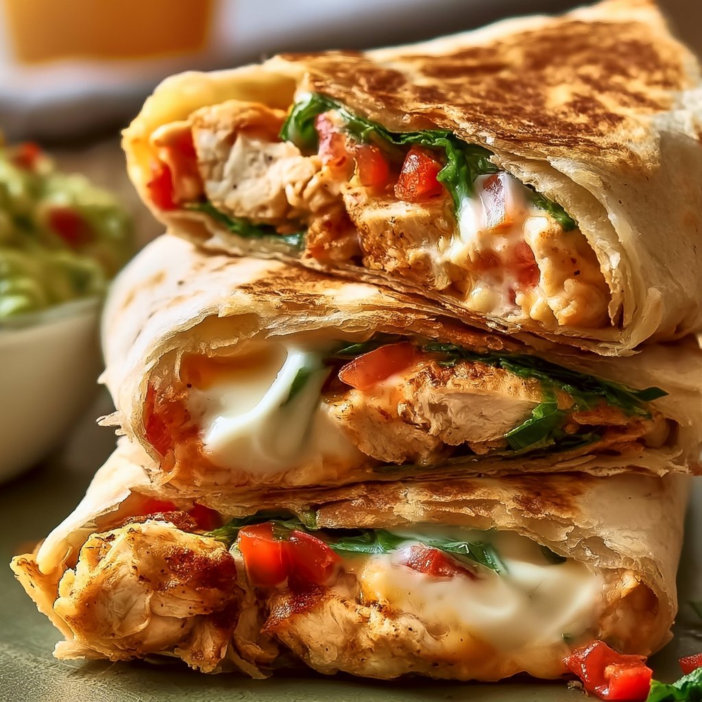 Gesunde Hähnchen-Crunch-Wraps