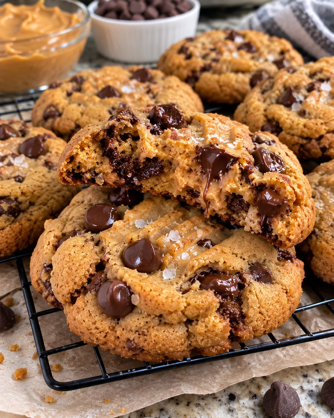 Gluten Free Peanut Butter Chocolate Chip Cookies 2 Gluten Free Peanut Butter Chocolate Chip Cookies