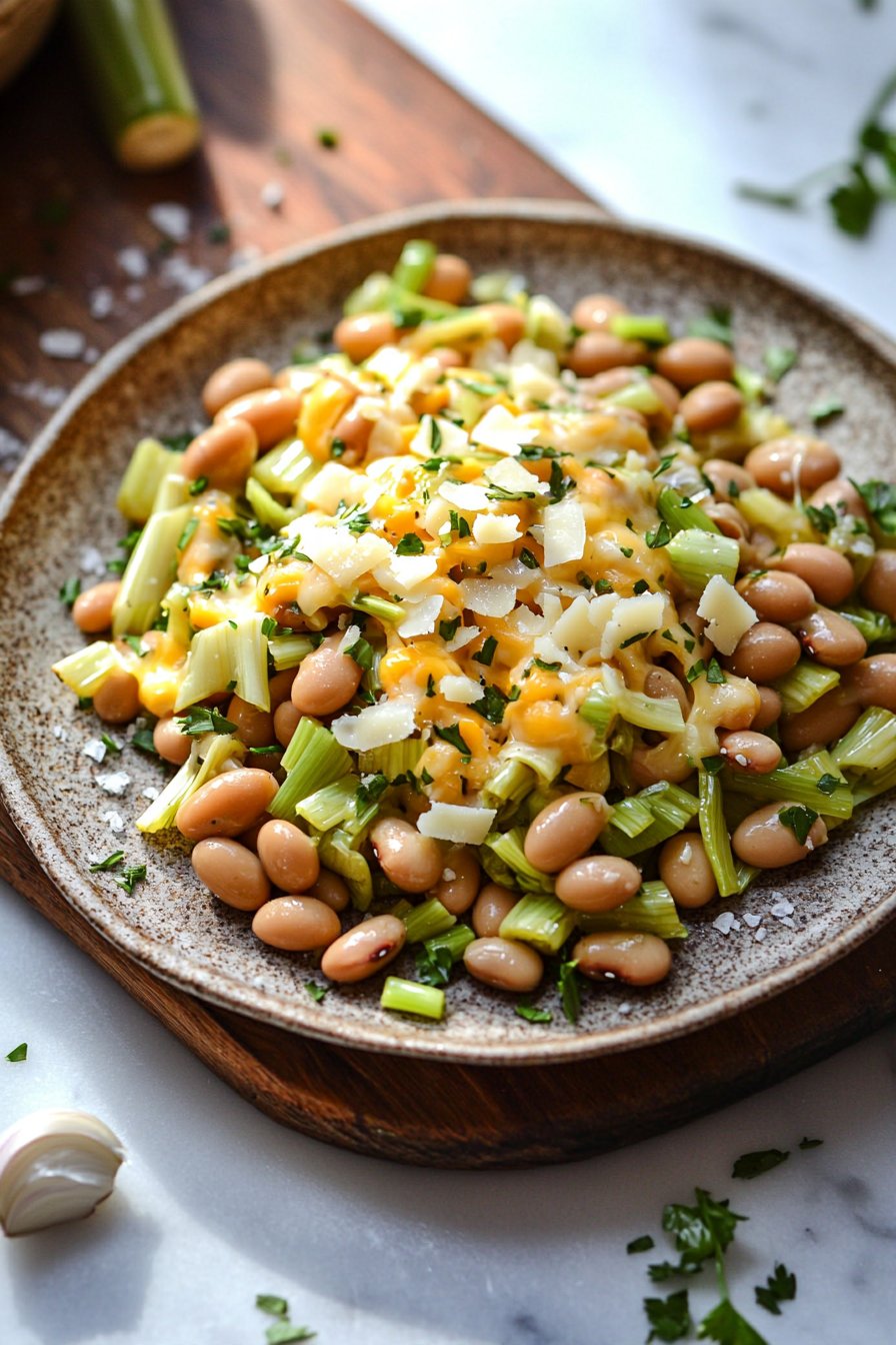 Cheesy Beans and Leeks