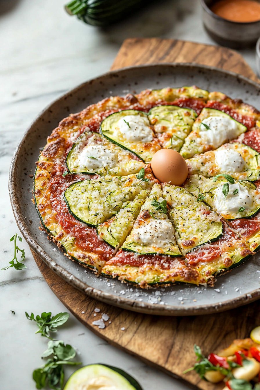 Crispy Zucchini Crust Pizza