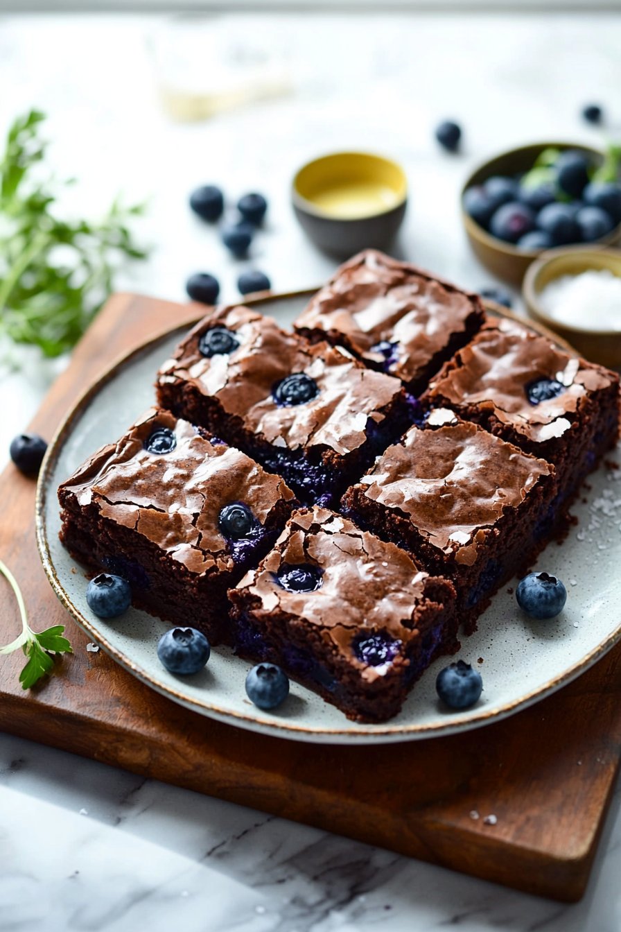 Fudgy Blueberry Brownies