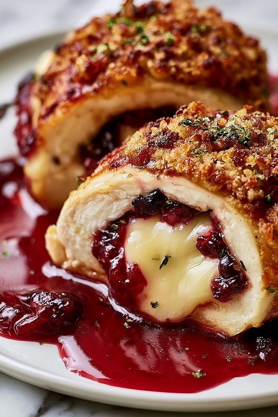 Chicken with Cranberry Brie Stuffing 1 Cranberry Brie Stuffed Chicken