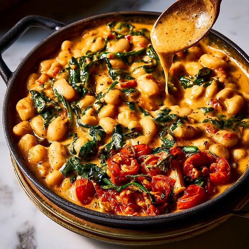 Creamy Tuscan White Bean & Spinach Skillet - Google Search