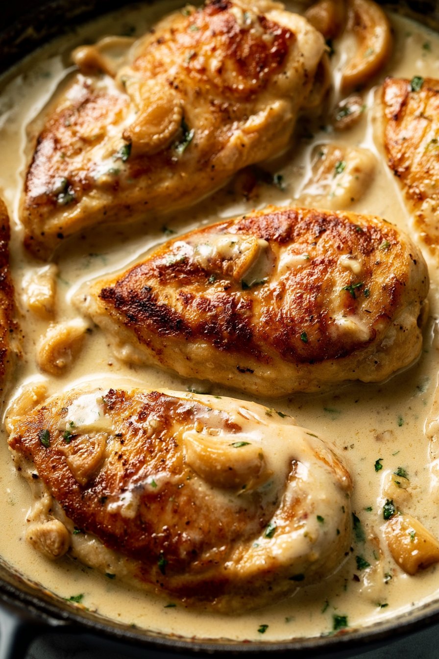 Creamy Garlic Chicken Recipe 1 Creamy Garlic Chicken