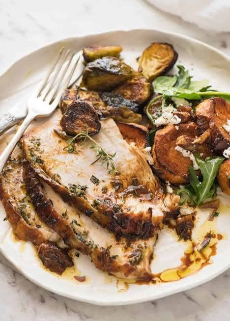 Easy Thanksgiving Turkey Breast with Garlic Herb Butter