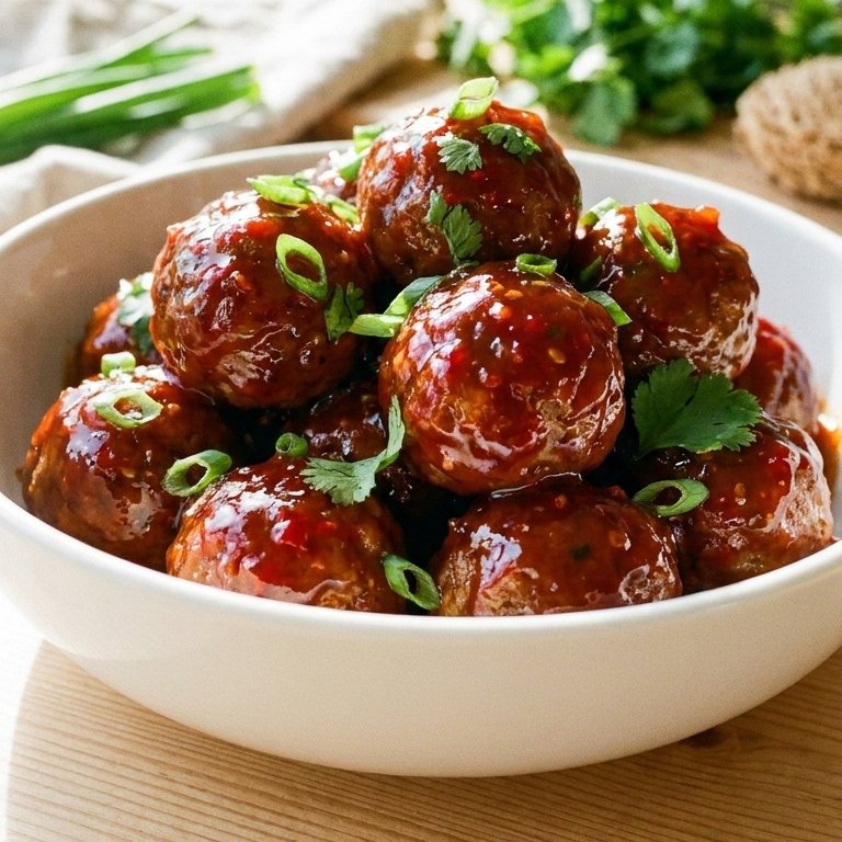 Crockpot Sweet Chili Meatballs