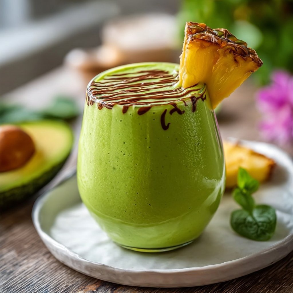 Pineapple Avocado Green Smoothie