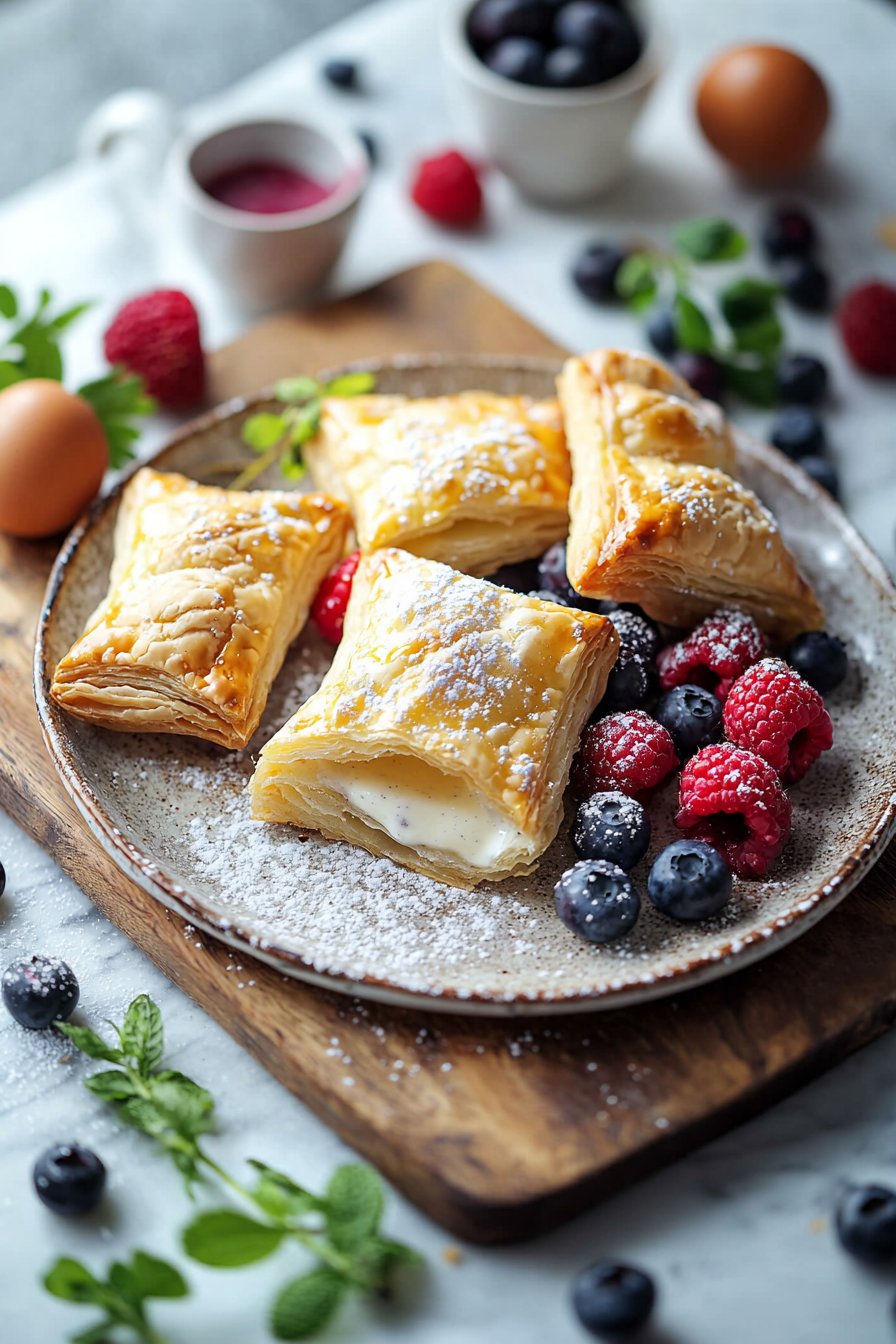 Berry Custard Puff Pastries