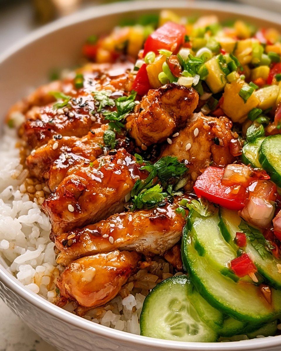 Sweet-Heat Honey Chicken Rice Bowl: A High-Protein Dinner