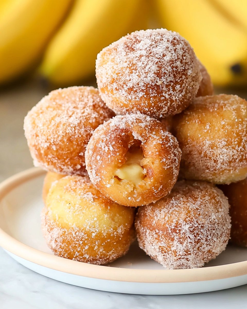 Easy 2-Ingredient Banana Donut Holes
