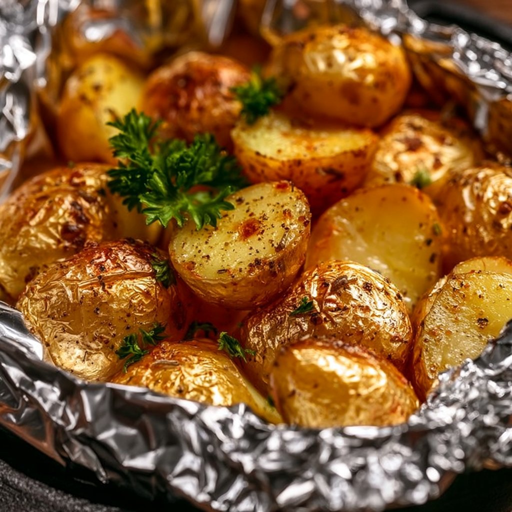 Würzige Grillkartoffeln in Alufolie