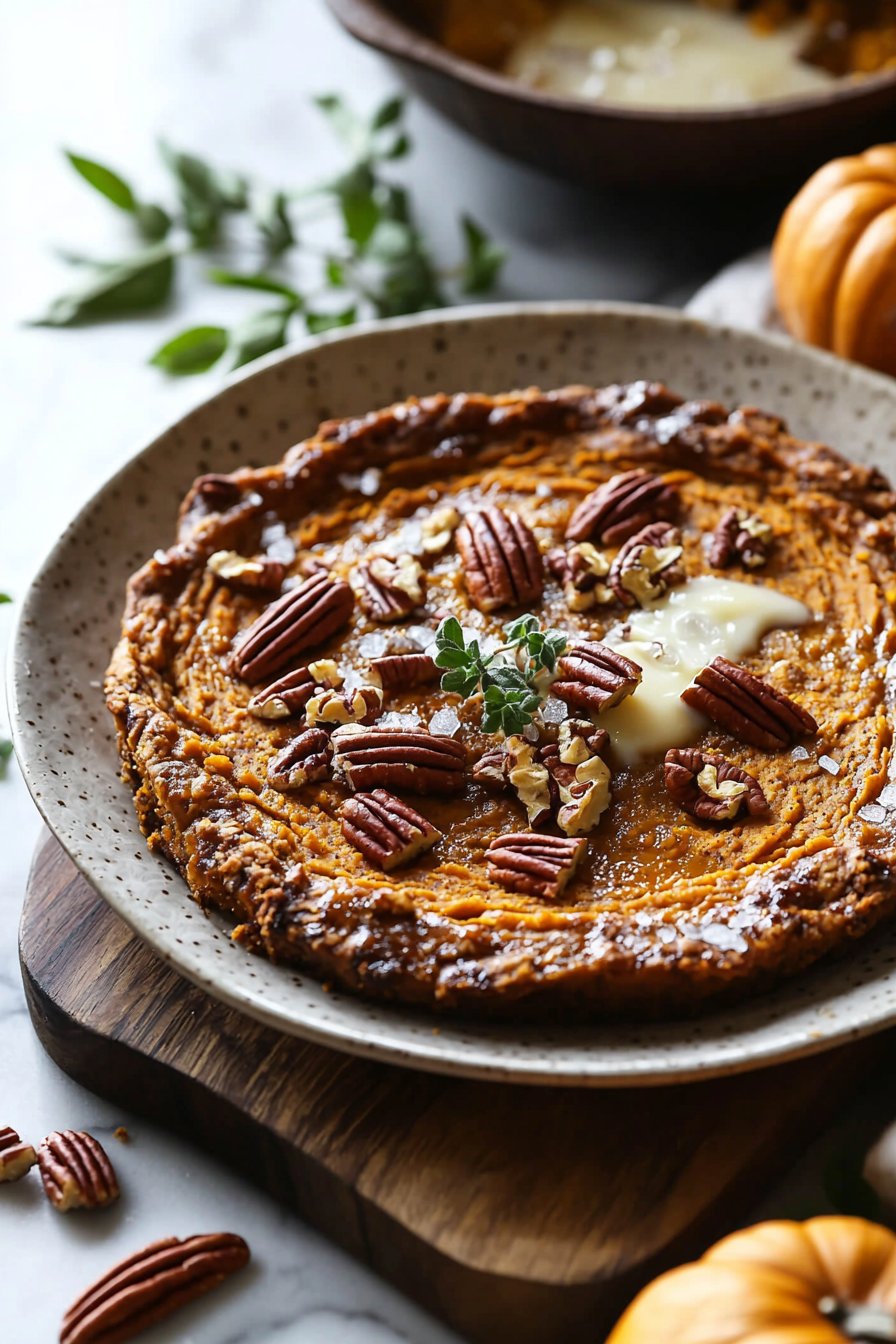 Homemade Pumpkin Pecan Cobbler