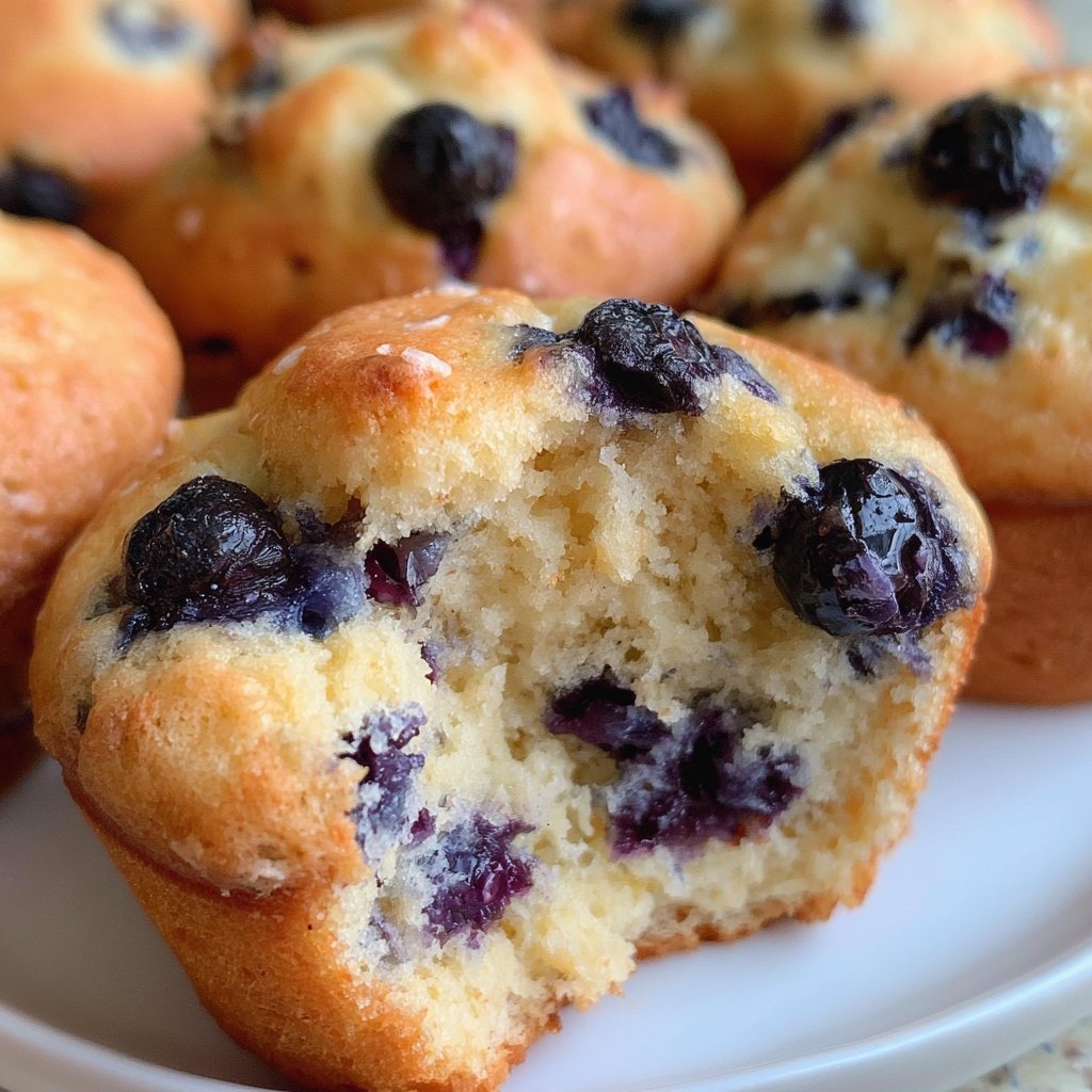 Fluffy Blueberry Cottage Cheese Muffins