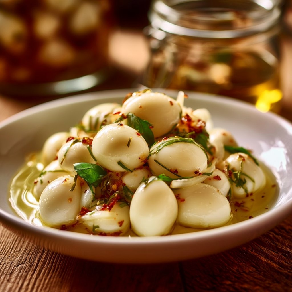 Eingelegter Mozzarella