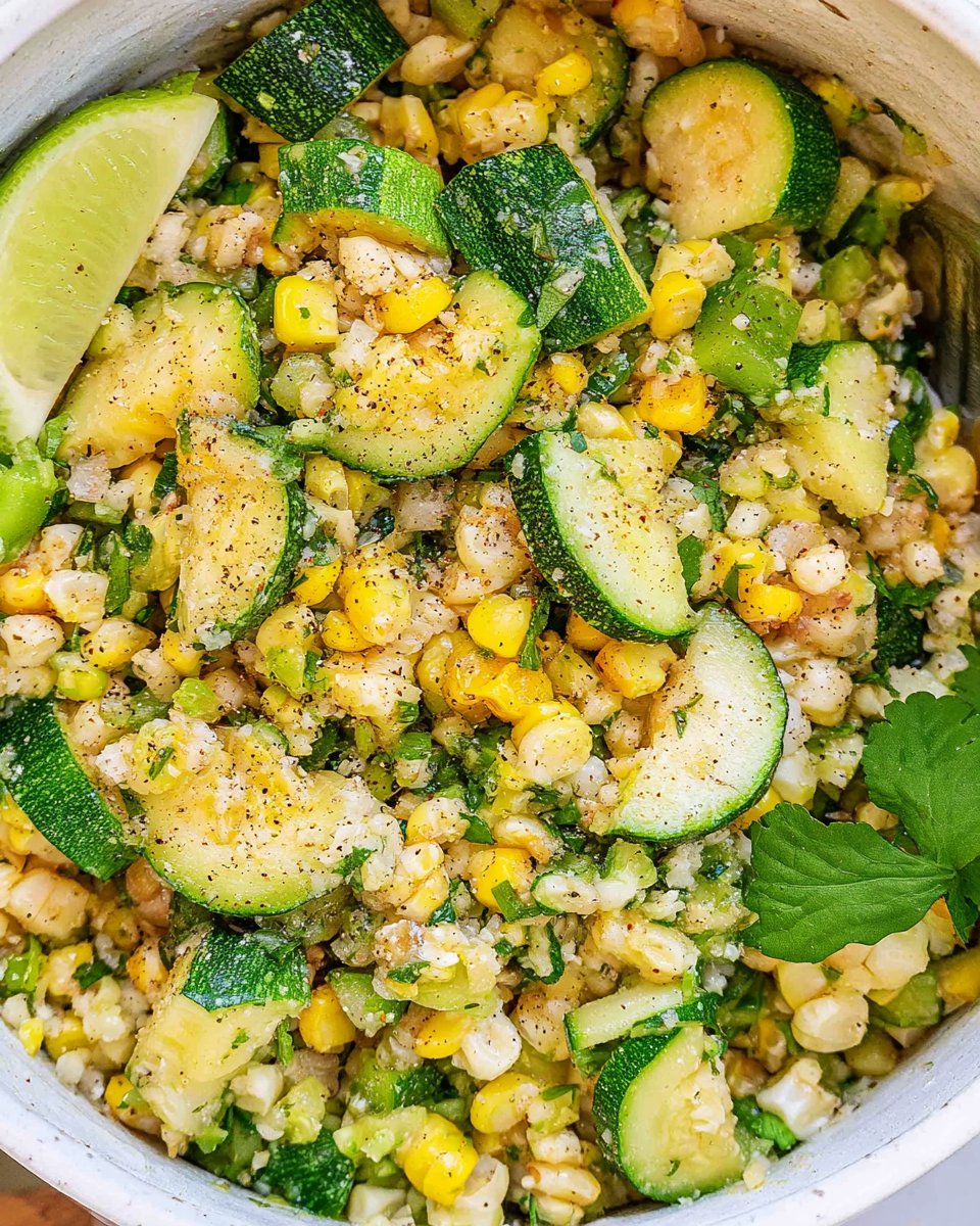 Fresh Corn and Zucchini Salad