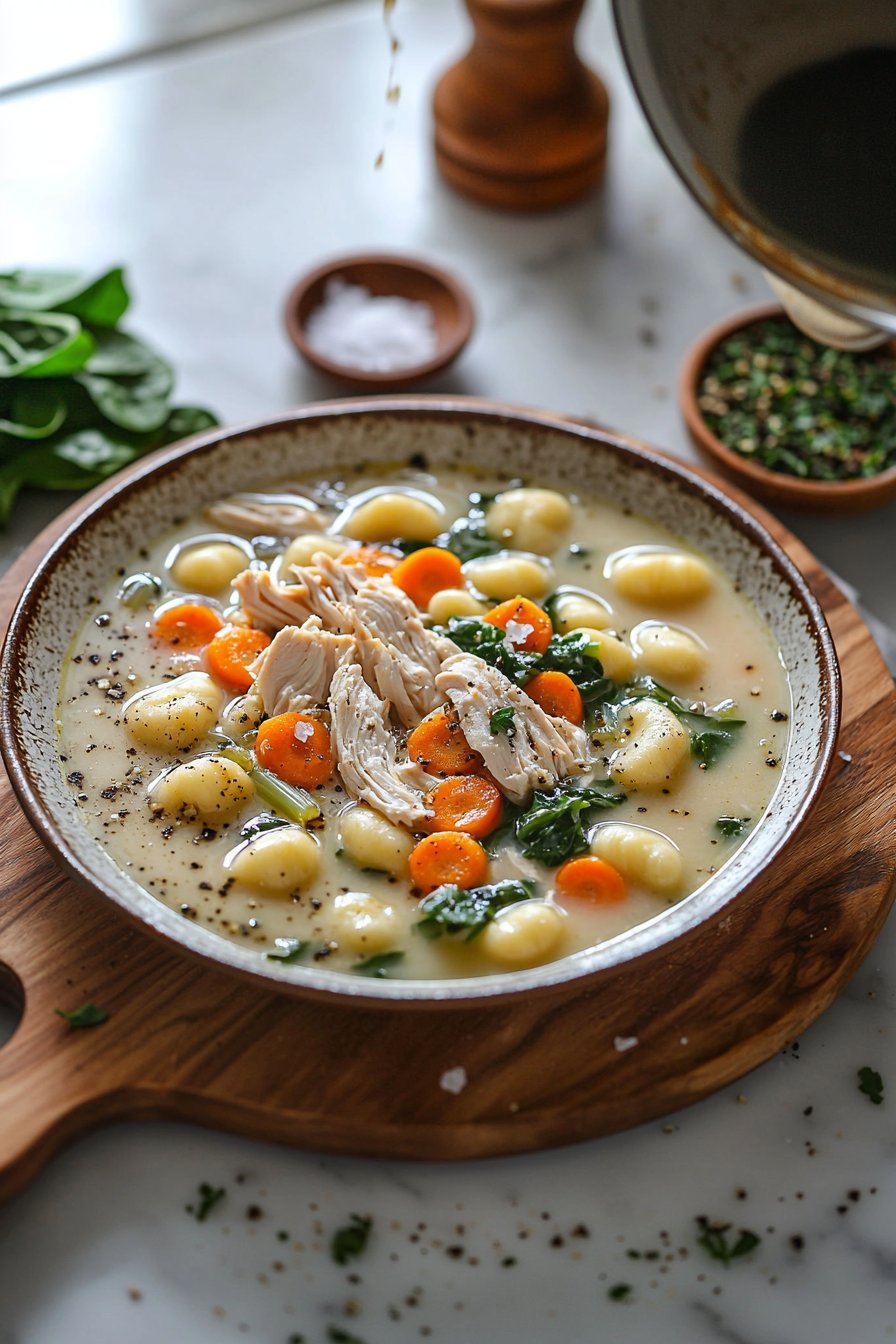 Hühnchen Gnocchi Suppe