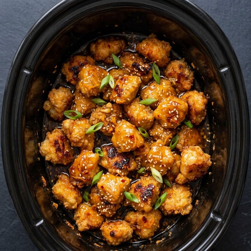 Panda Express Copycat Orange Chicken | Slow Cooker Recipe | Crockpot orange chicken with panda express sauce, Asian orange chicken crock pot, Orange chicken recipe crockpot