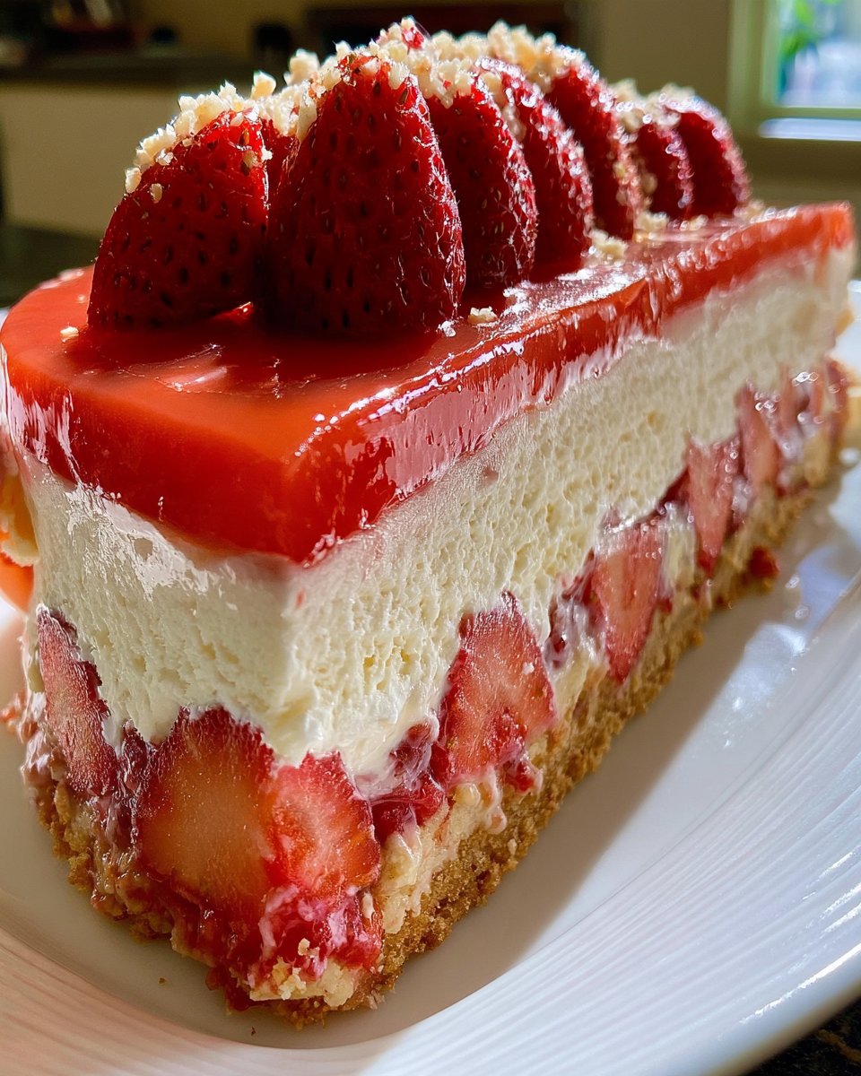 Multilayer Strawberry Cheesecake