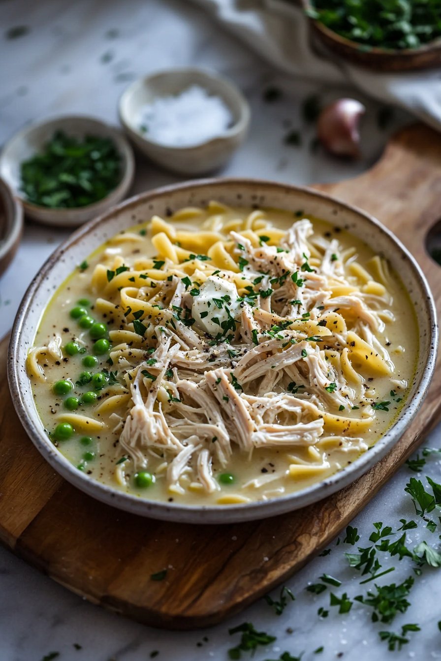 Crack-Hühnchen-Nudelsuppe