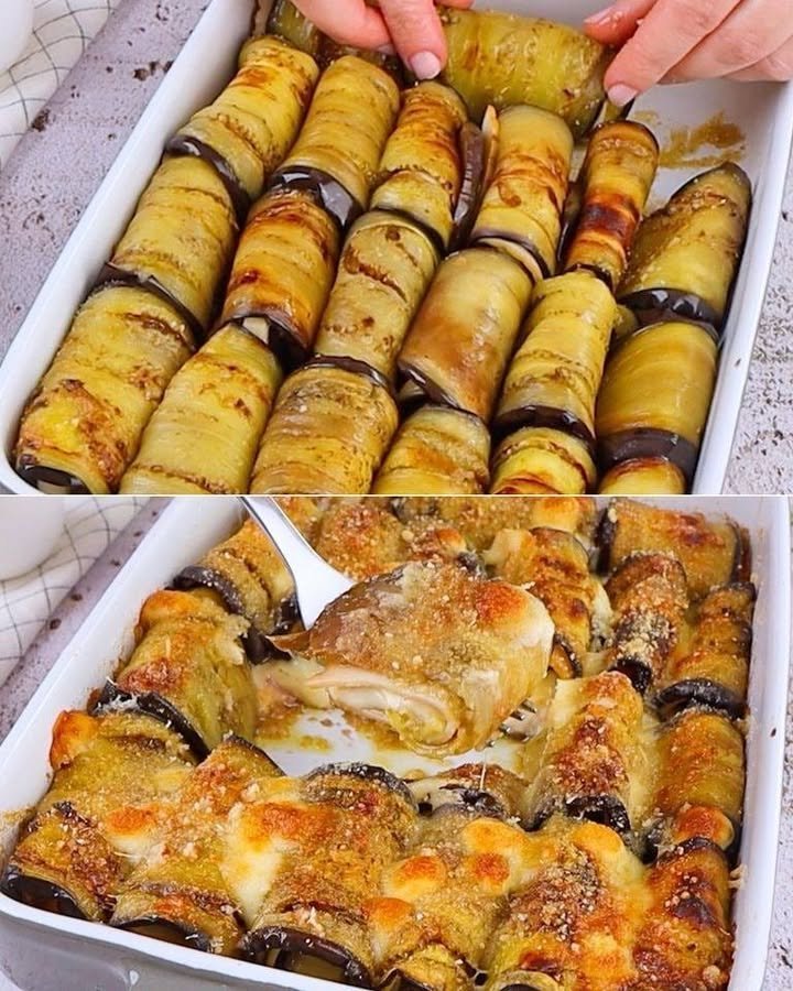 Involtini di Melanzane con Pollo e Parmigiano