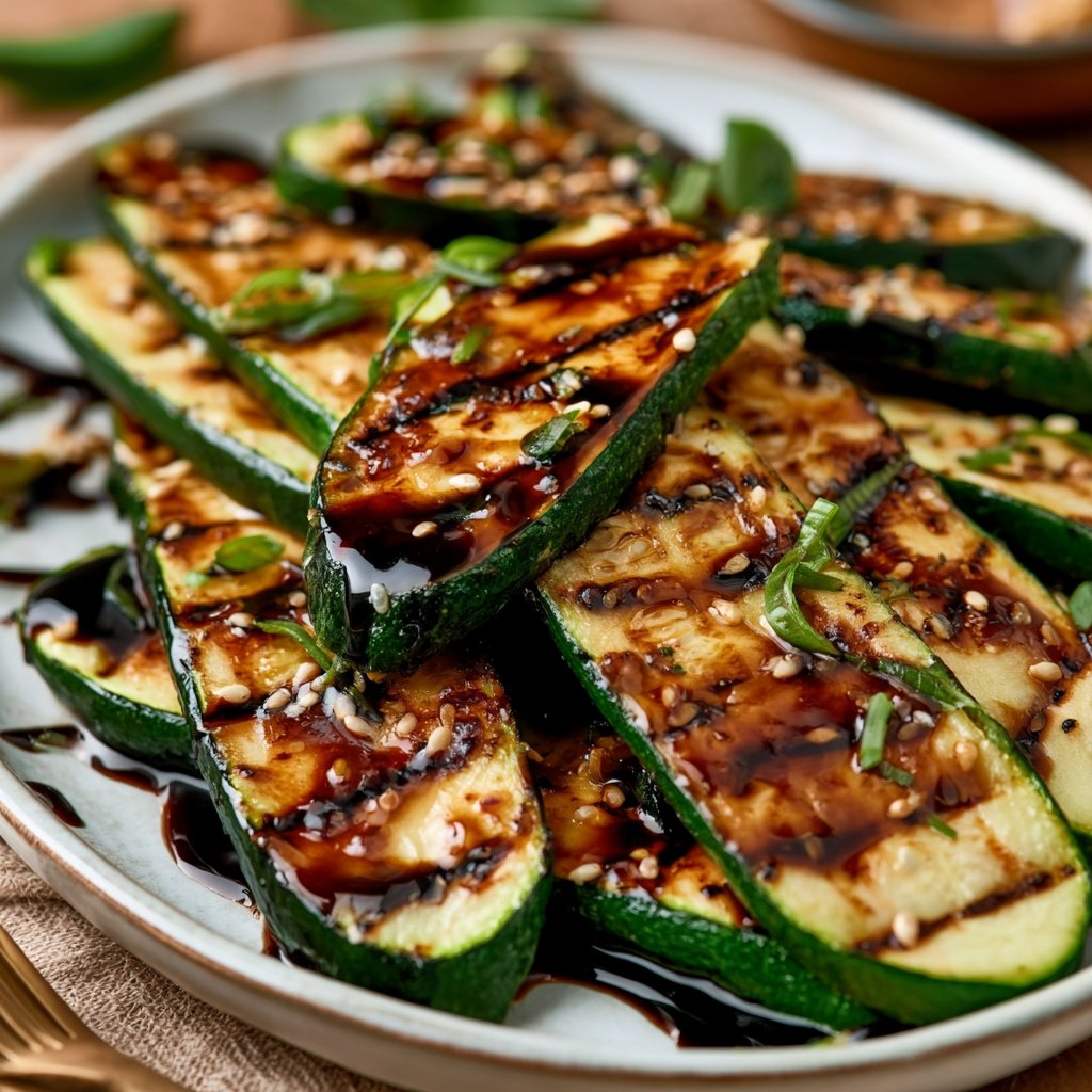 Gegrillte Zucchini mit Balsamico-Glasur
