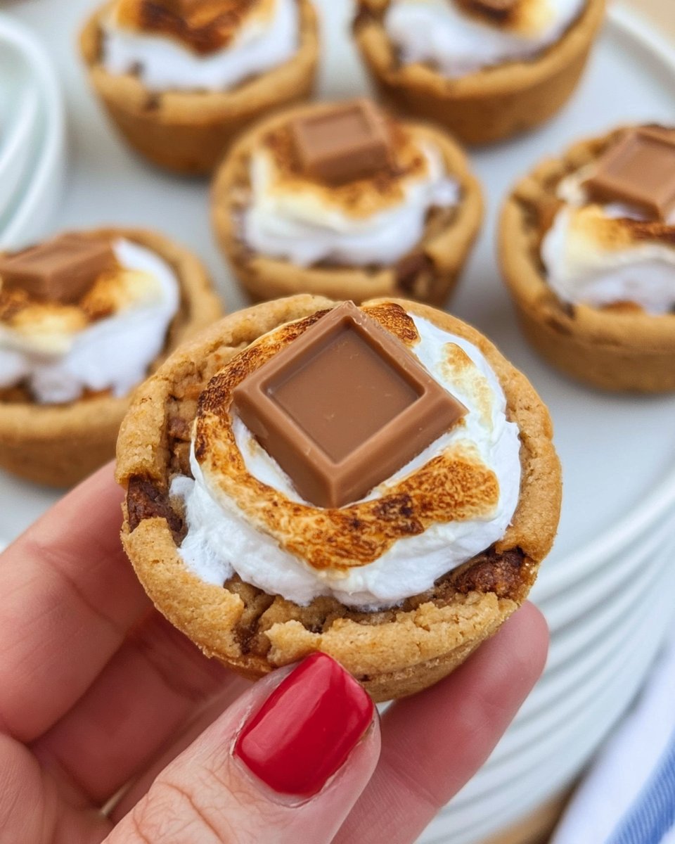 4 Ingredient S’Mores Cookie Cups