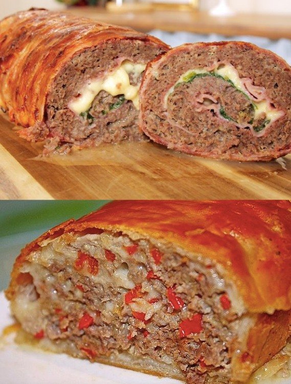 Käsefleischlaib in Blätterteig