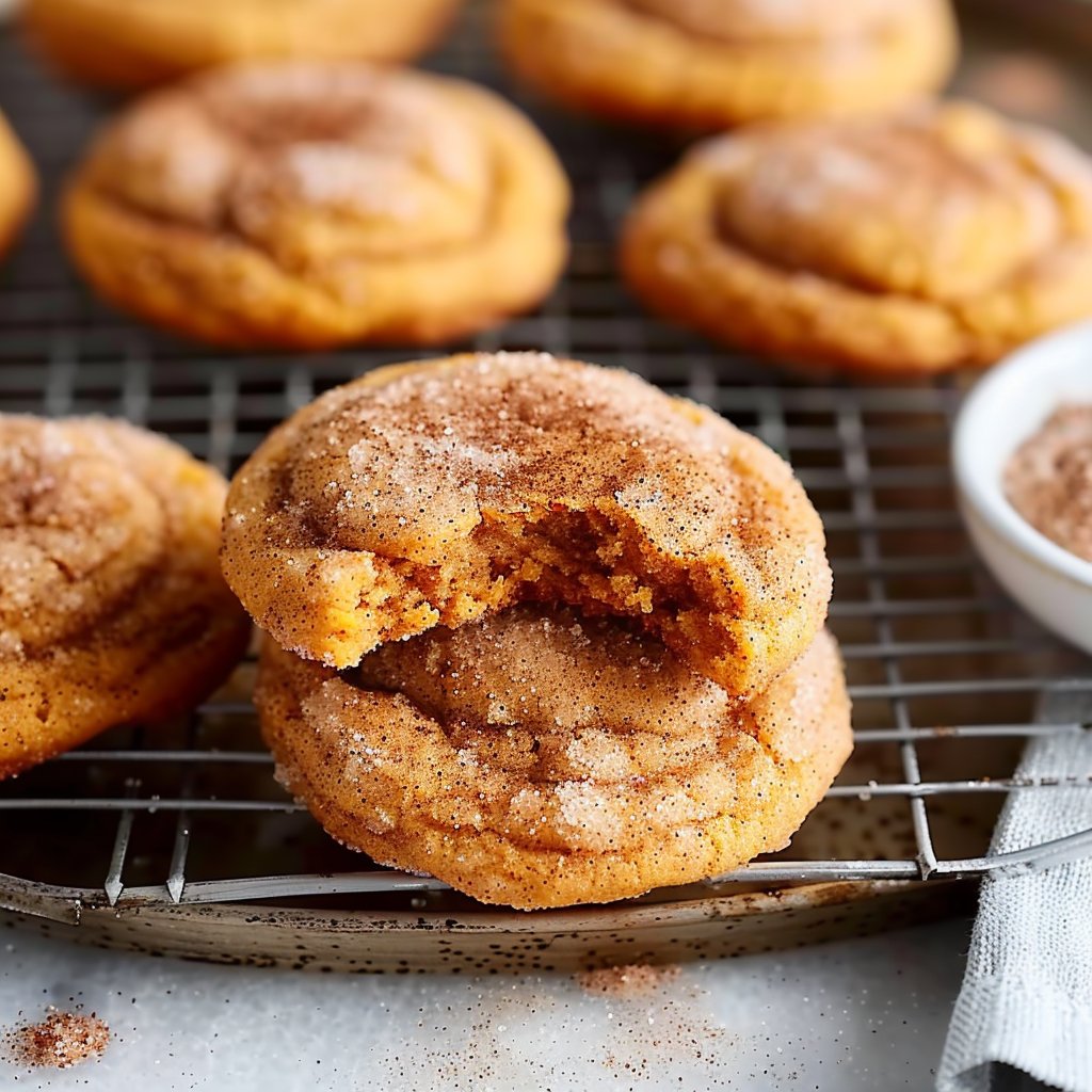 Soft-Baked Cinnamon Sugar Pumpkin Snickerdoodles