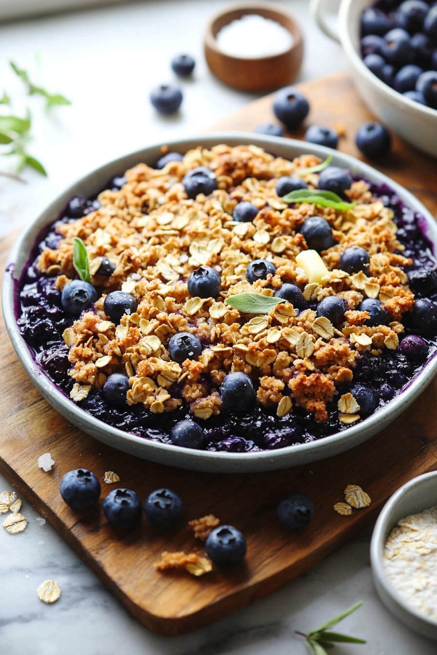 Homemade Blueberry Crisp