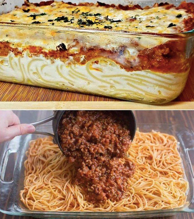 Spaghetti Auflauf mit Hackfleisch – Geschmackvoll