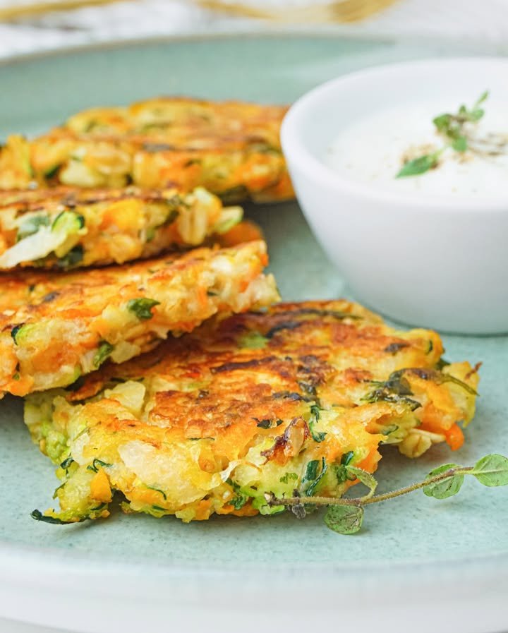 Zucchini Fritters with Oats and Carrots