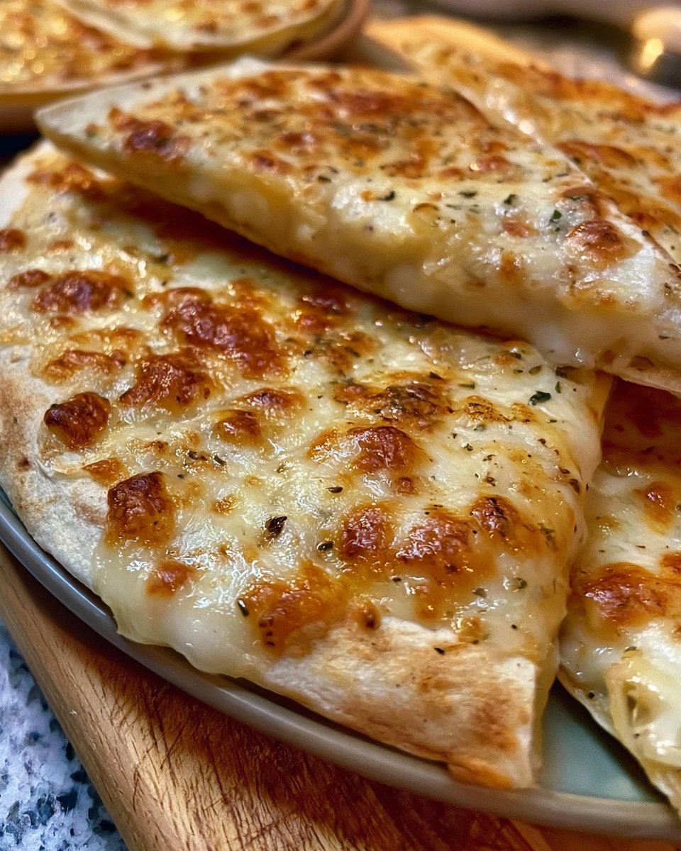 Quick and Easy Cheesy Garlic Tortilla Lunch