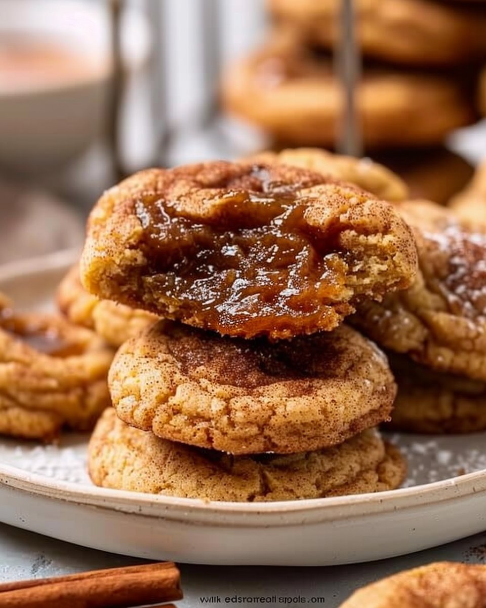 Apple Butter Snickerdoodle Cookies
