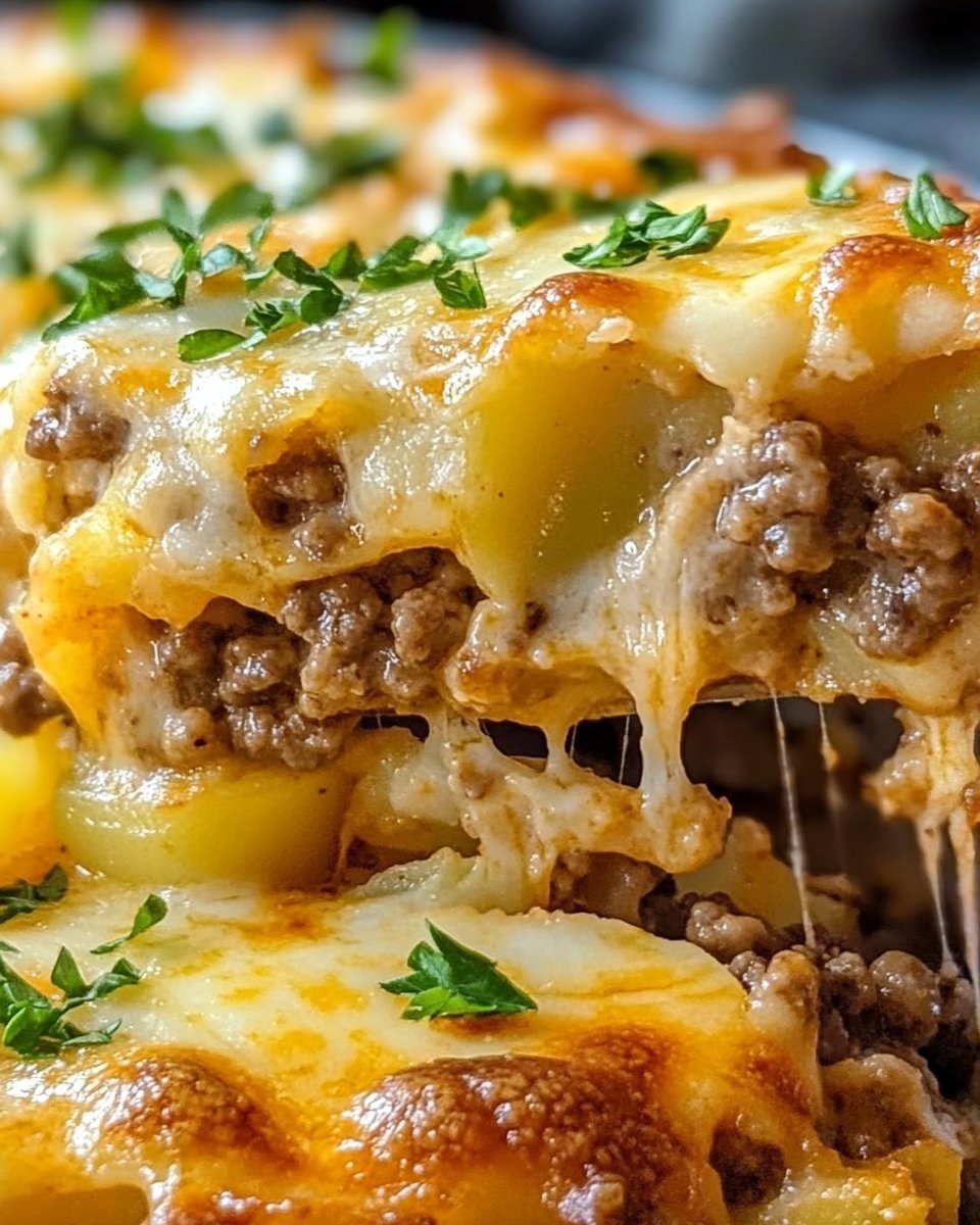 Cheesy Hamburger Potato Casserole