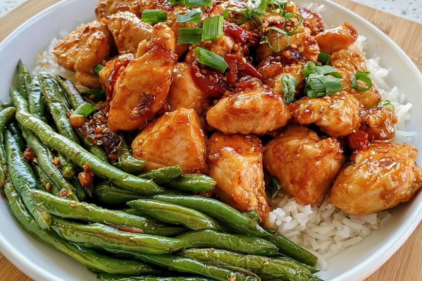 Honey Garlic Chicken and Green Beans