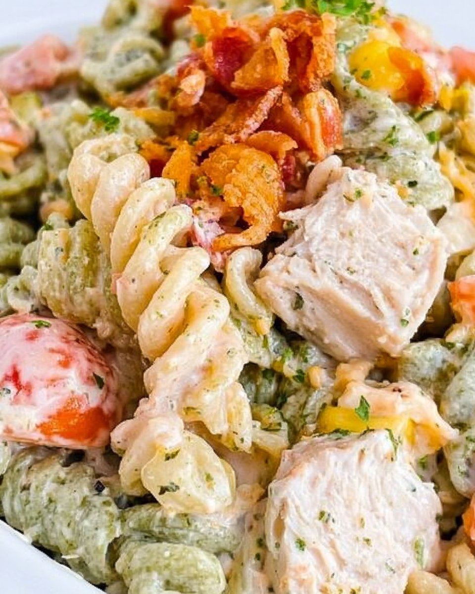 Chicken Bacon Ranch Pasta Salad