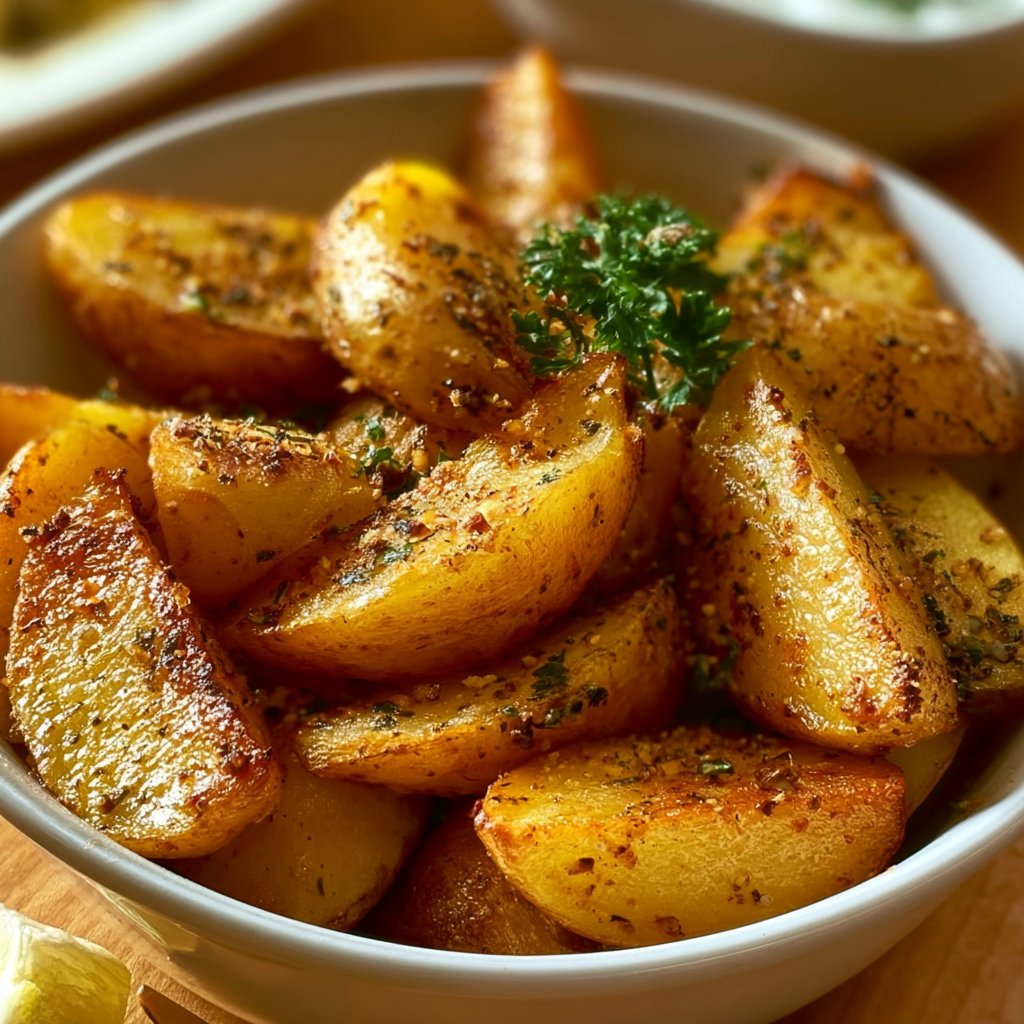 Crispy Greek Lemon Potatoes