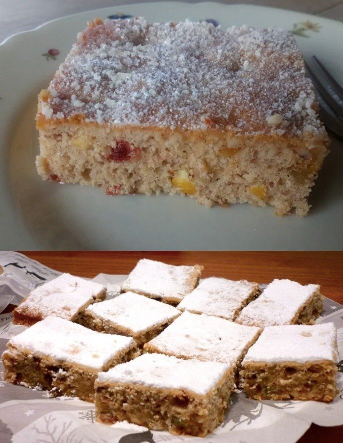 STOLLENKUCHEN VOM BLECH MIT MARZIPAN – Geschmackvoll