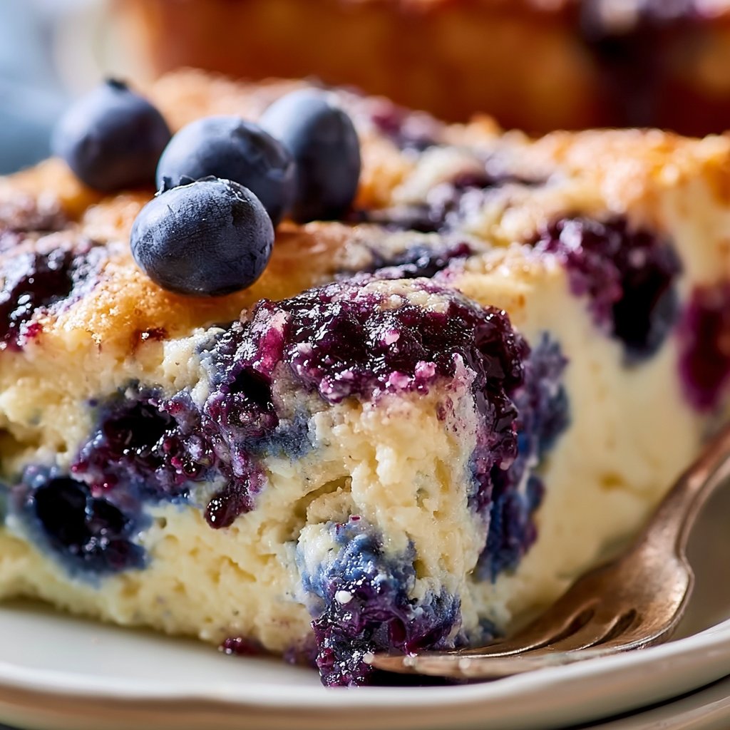 Blaubeer-Hüttenkäse Frühstücksbake