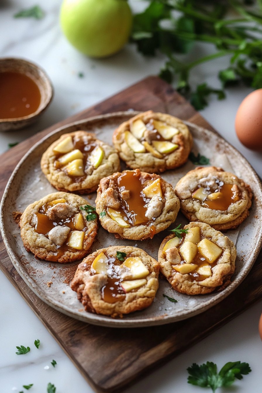 Apple Pie Cookies with Caramel