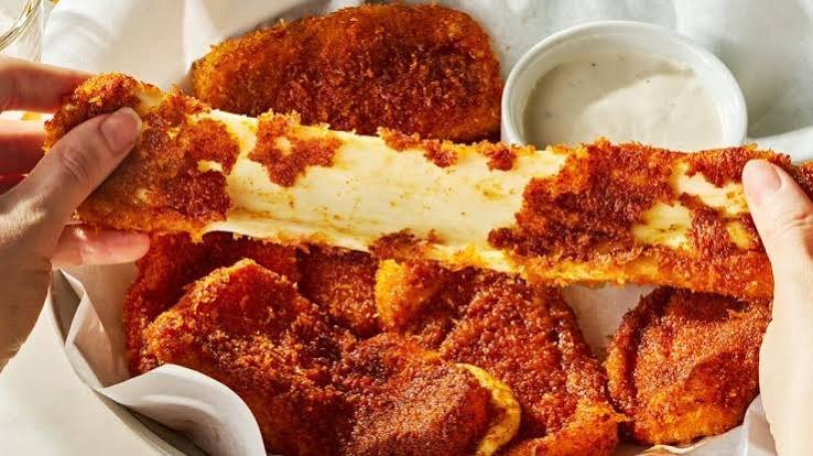 Nashville Style Mozzarella Sticks for Hot Dogs