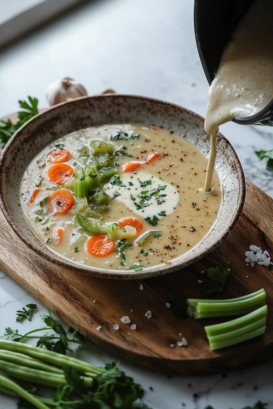 Ein-Topf Cremige Gemüsesuppe