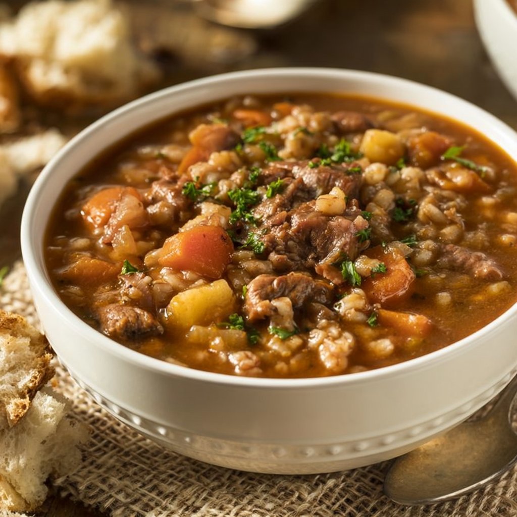 Slow Cooker Beef Barley Soup