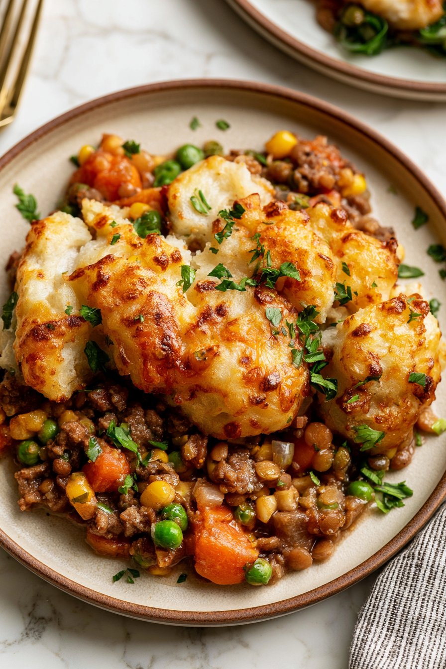 Healthy Tater Tot Casserole With Beef And Lentils