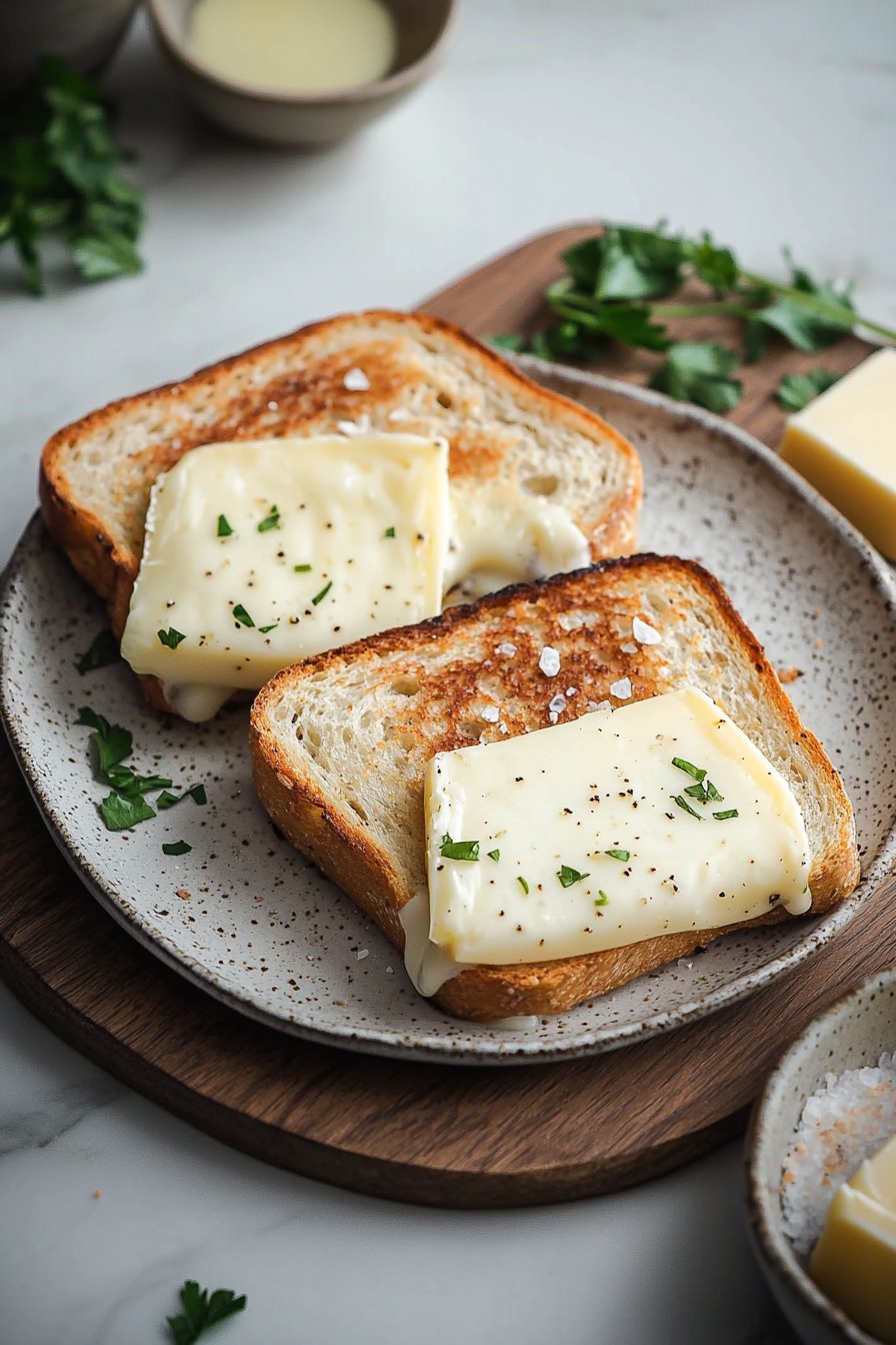 Knoblauchbrot-Grilled Cheese