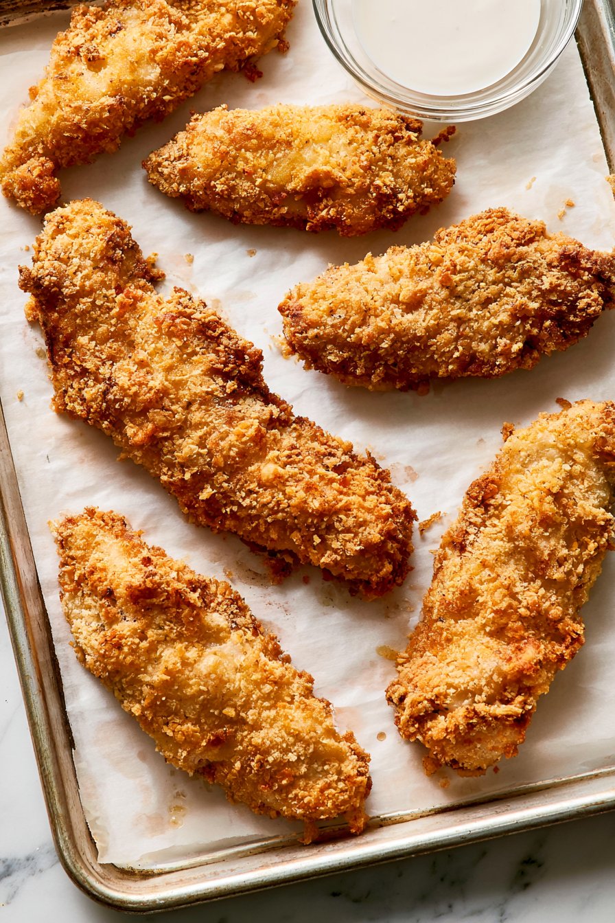 Crispy Sriracha Buttermilk Oven Fried Chicken Recipe